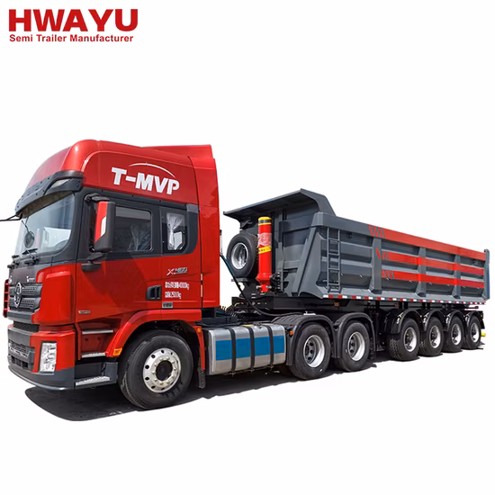 3축 60톤 리프팅 덤프 덤프 세미 트레일러 판매