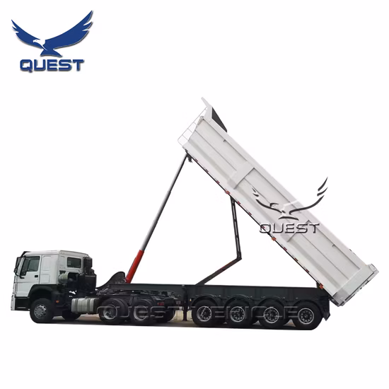 4축 덤프 트레일러/팁핑 트레일러/덤프 티퍼 트레일러/대형 트럭 트레일러