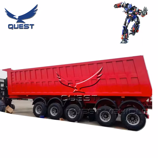 아프리카 인기 5축 6축 80톤 광업용 보크사이트 덤프 세미 트레일러