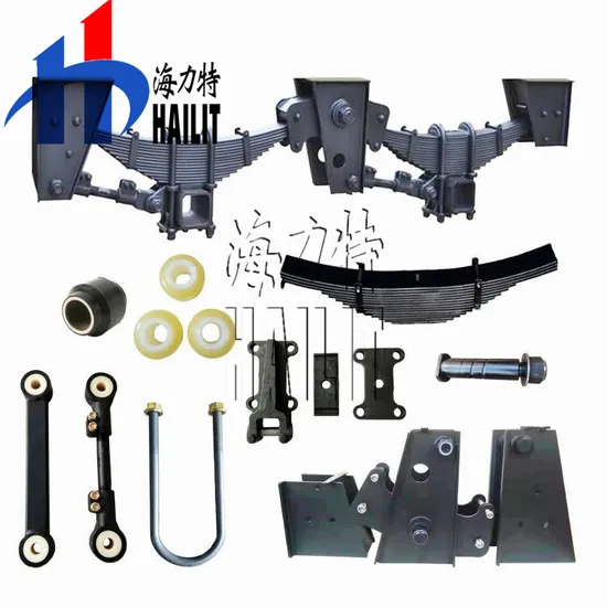 세미 트레일러 부품 Hlt 2축 로우 플랫폼 로우베드 드로바 사다리가 있는 풀 트레일러 SKD CKD(08)