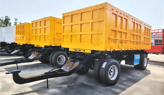 20피트 2개 강철 휠 소형 미니 트랙터 견인 사이드월 풀 트레일러(드로바 포함)