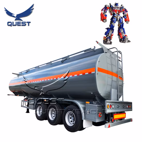 3축 Adr 인증서 42,000리터 디젤 연료 탱크 세미 트레일러