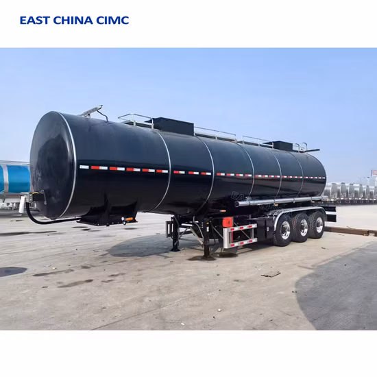 Cimc 저렴한 3축 탄소강 36cbms 포장석유 아스팔트 비투멘 트레일러