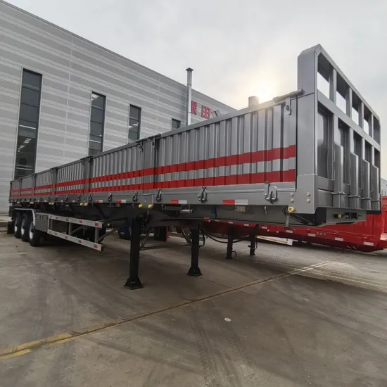 3/4 액슬 고하중 40톤, 60톤, 80톤 벌크화물/컨테이너 운송 사이드월/펜스 트럭 세미 트레일러 (아프리카/동남아시아용 트위스트 잠금 장치 포함)