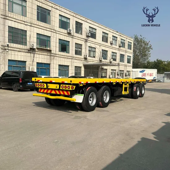 4축 회전식 드로바 플랫베드 트레일러 플랫베드 풀 트레일러 돌리 트레일러 트위스트 잠금 장치 판매
