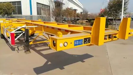 2축/3축/4축 10FT/20FT/40FT/45FT 컨테이너 운송 스켈리턴/스켈리턴 섀시 세미 트레일러