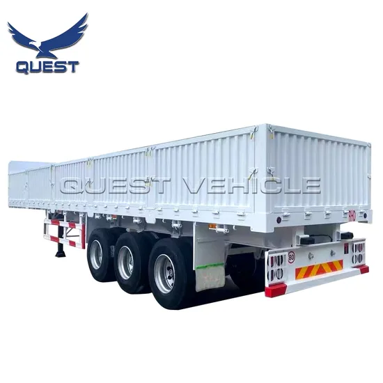 아프리카 중고 60톤 벌크화물 사이드월 세미 트레일러 판매