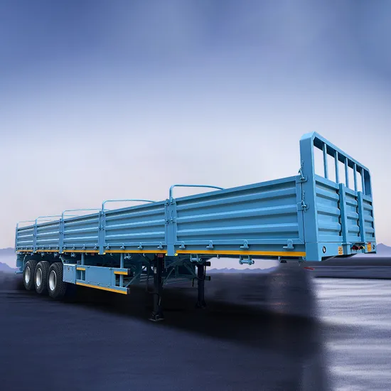 중국 루이 차량 3축 40피트 60톤 사이드월 트럭 트레일러 벌크화물 운송 트레일러 플랫베드 사이드월 세미 트레일러