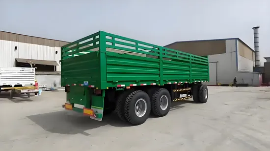 40톤 측벽 개방형 플랫폼 드로바 펜스가 있는 풀 트레일러