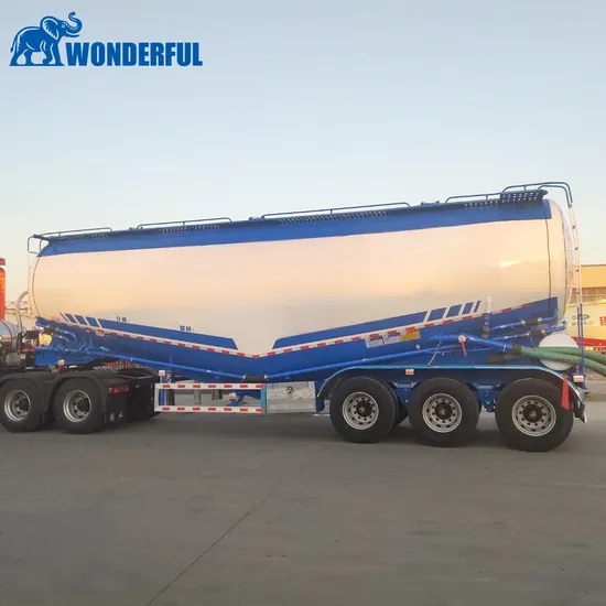 박스 밴 캐리어 유압식 건화물 분말 밀폐형 중장비 컨테이너 탱크 운송 특수 차량 시멘트 탱커 세미 트레일러