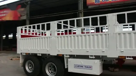 20FT 40FT 컨테이너 드로바 트레일러 플랫베드 풀 트레일러