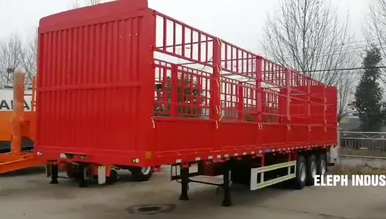 트럭 트레일러 드롭사이드 펜스 가축 운송 벌크화물 트레일러 판매