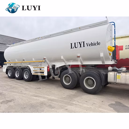 루이 공장 3축 알루미늄 Q345b 강철 45000L 용량 강철 연료 디젤 오일 탱커 세미 트레일러